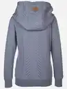 Bild 2 von Damen Sweatshirt mit überlappendem Kragen und Kapuze Blau