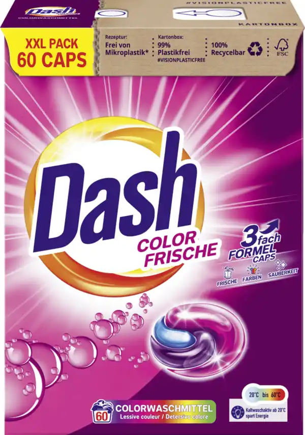 Bild 1 von Dash Colorwaschmittel Caps Color Frische 60 WL