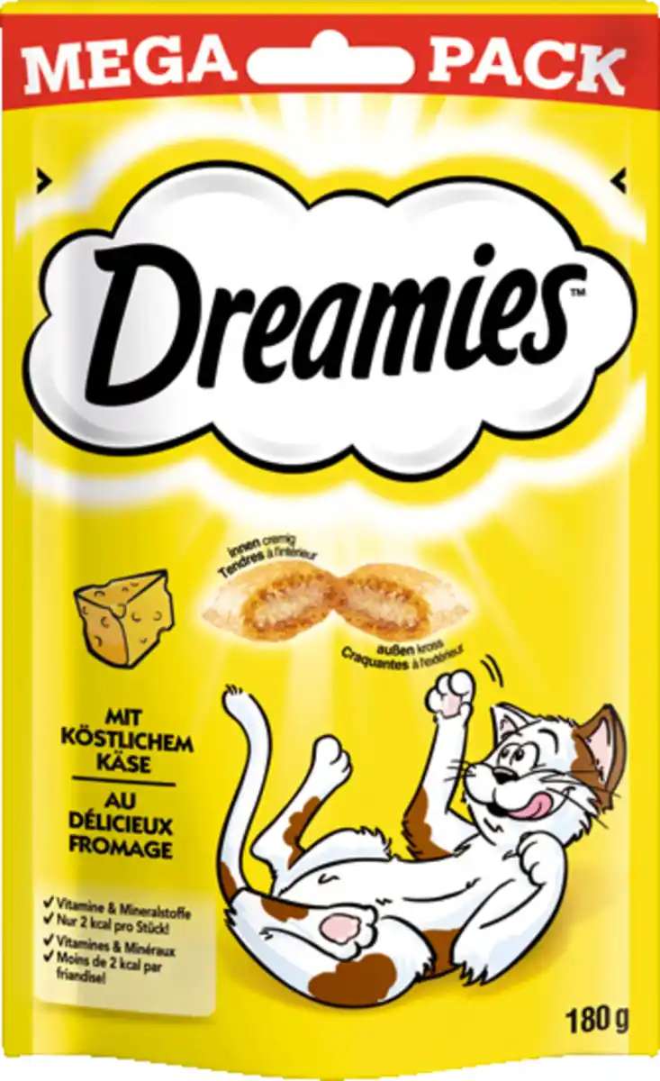 Bild 1 von Dreamies Portionsbeutel Megapack mit köstlichem Käse, 180 g