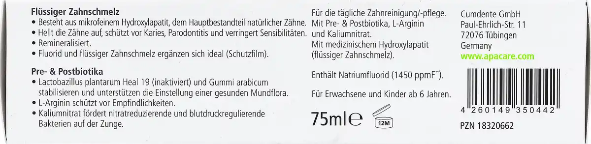 Bild 2 von OraLactin Pre- & postbiotische Zahncreme, 75 ml