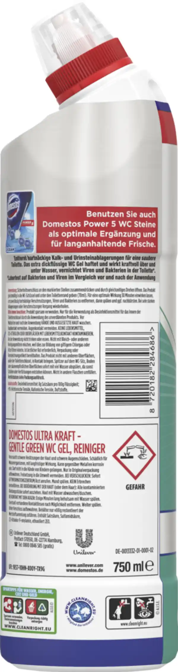 Bild 2 von Domestos WC-Gel Ultra Kraft, 750 ml