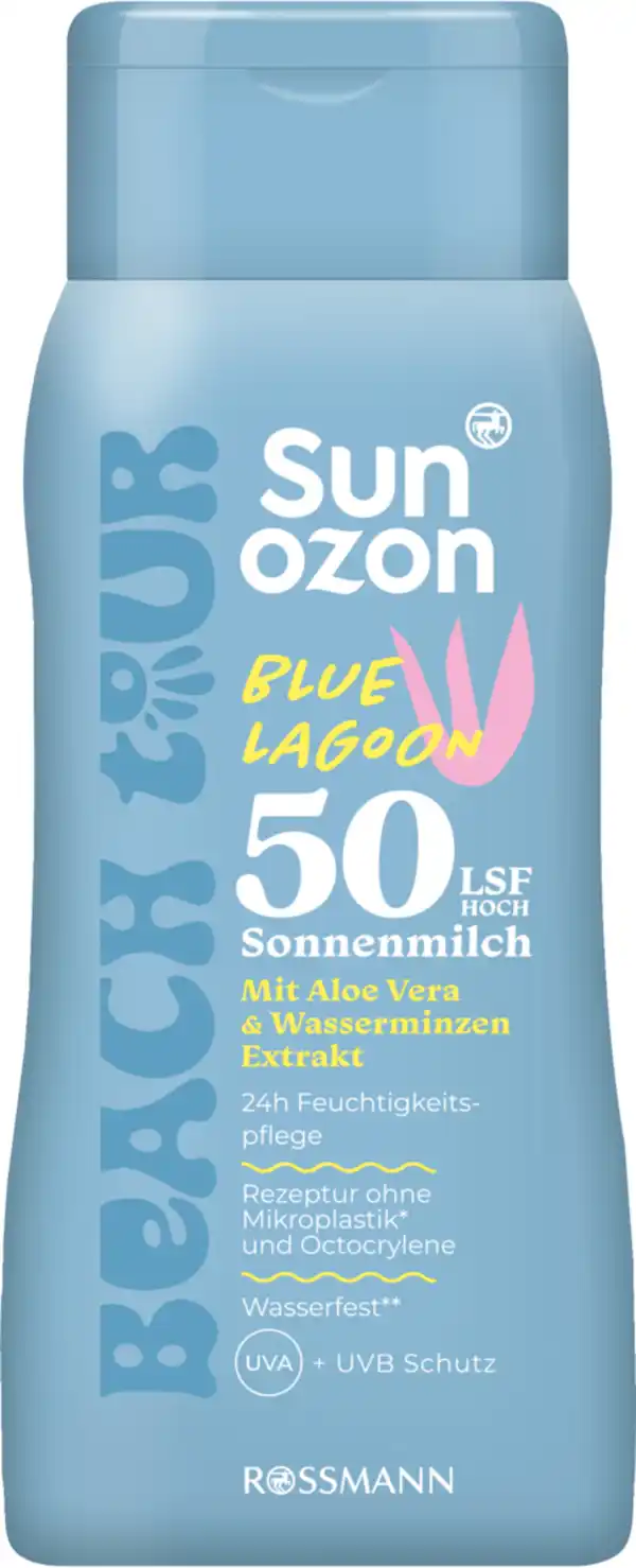 Bild 1 von sunozon Beach Tour Sonnenmilch Blue Lagoon LSF50, 200 ml