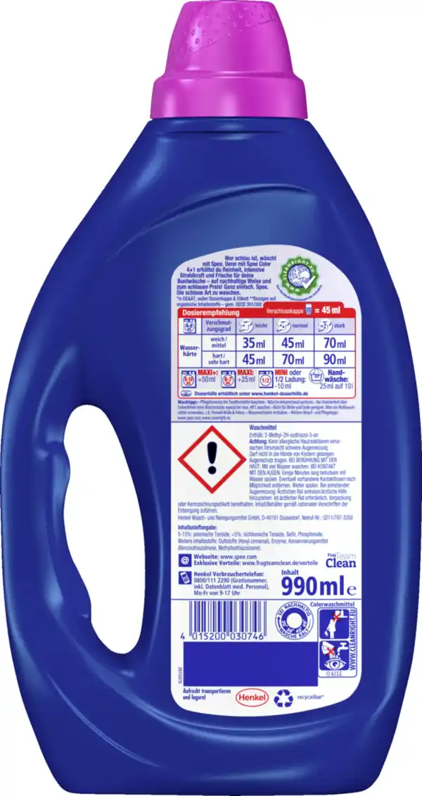 Bild 2 von Spee Colorwaschmittel Flüssig 22 WL