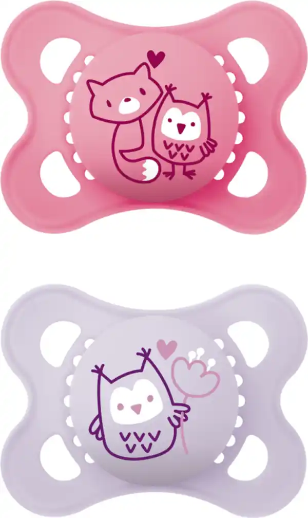 Bild 2 von MAM Schnuller Original Silikon, 0-6 Mon., Fuchs/Eule