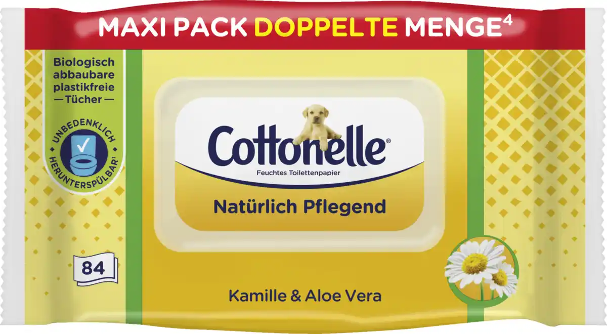 Bild 1 von Cottonelle Feuchtes Toilettenpapier Natürlich Pflegend Maxi Pack