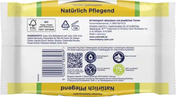 Bild 2 von Cottonelle Feuchtes Toilettenpapier Natürlich Pflegend Maxi Pack