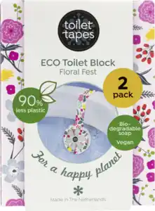 toilet tapes 2er Set WC-Stein Block Floral Fest