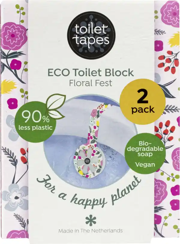 Bild 1 von toilet tapes 2er Set WC-Stein Block Floral Fest