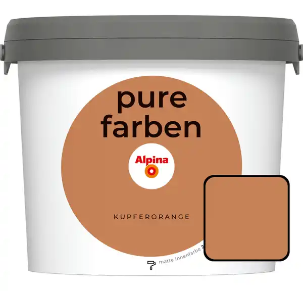 Bild 1 von Alpina Pure Farben Wandfarbe Kupferorange 2,5 L