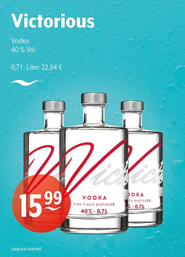 Bild 1 von Victorious Vodka 40 % Vol.