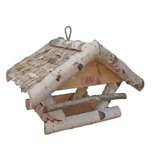 Vogelhaus Birkenholz natur LxBxH: 40x30x26/29 cm