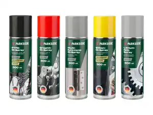 PARKSIDE® Multifunktions-Öl/Silikon-/Graphitöl-/PTFE-/Lithiumfett-Spray,  300 ml