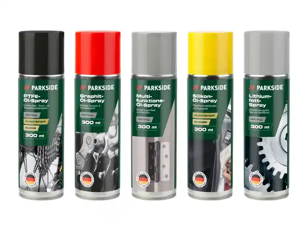 Bild 1 von PARKSIDE® Multifunktions-Öl/Silikon-/Graphitöl-/PTFE-/Lithiumfett-Spray,  300 ml