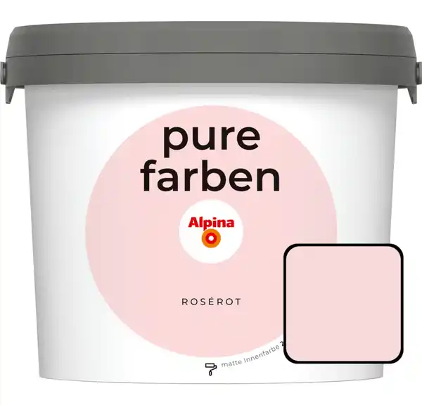 Bild 1 von Alpina Pure Farben Wandfarbe Rosérot 2,5 L