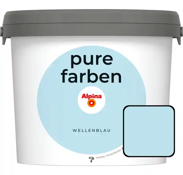 Bild 1 von Alpina Pure Farben Wandfarbe Wellenblau 2,5 L