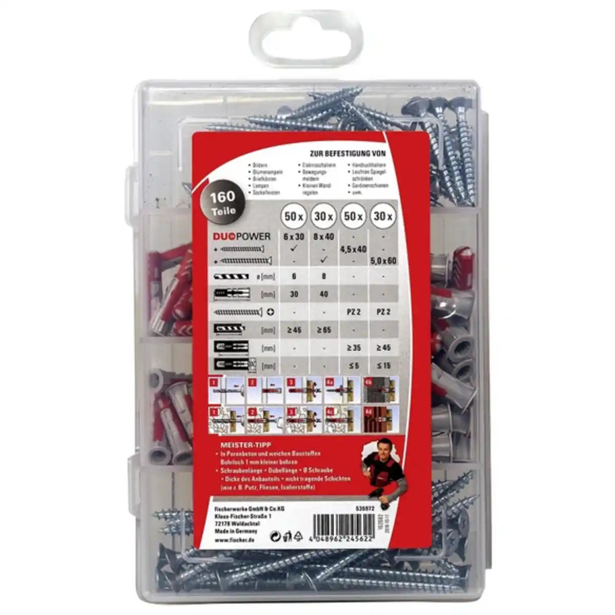 Bild 3 von FISCHER Dübel Box, MeisterBox, Nylon, 1 Stück, 4,5-6 x 30-40 mm