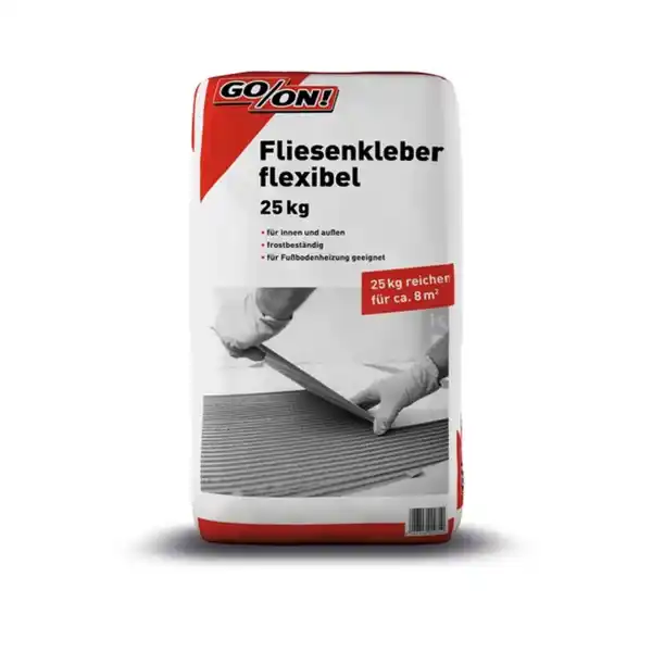 Bild 1 von GO/ON! Fliesenkleber flexibel grau 25 kg