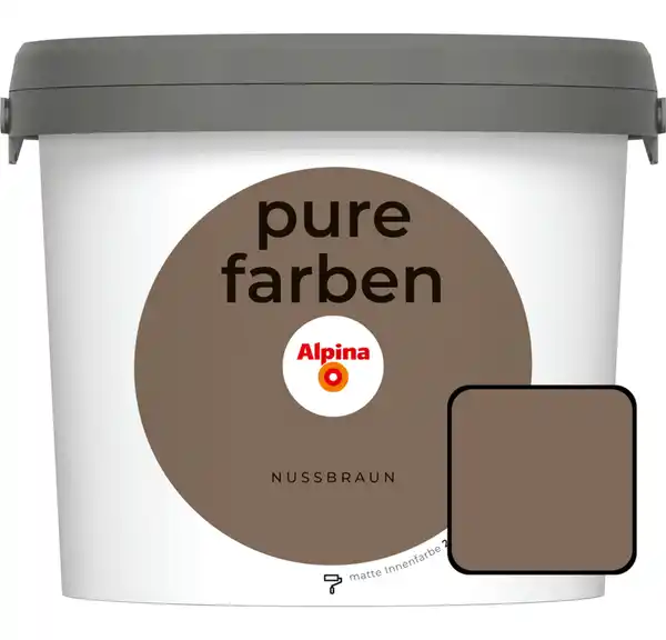 Bild 1 von Alpina Pure Farben Wandfarbe Nussbraun 2,5 L