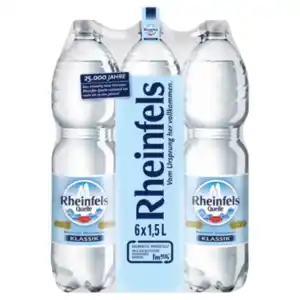 Rheinfels Quelle 6x1,5 l PET oder Nürburg Quelle 12x0,75 l Glas