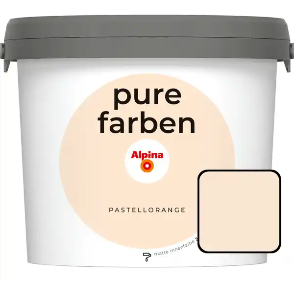 Bild 1 von Alpina Pure Farben Wandfarbe Pastellorange 2,5 L