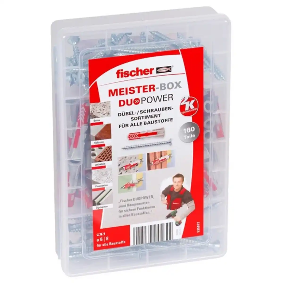 Bild 3 von FISCHER Dübel Box, MeisterBox, Nylon, 1 Stück, 4,5-6 x 30-40 mm