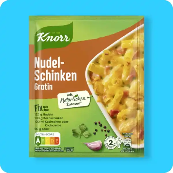 Bild 1 von KNORR®  Fix, Nudel-Schinken-Gratin