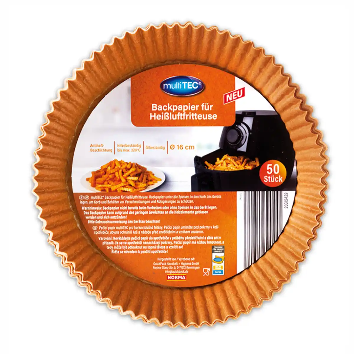 Bild 3 von Multitec Backpapier für Heißluftfritteusen