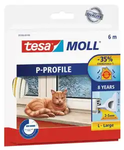 tesa Moll P-Profil Classic 6 m, weiß