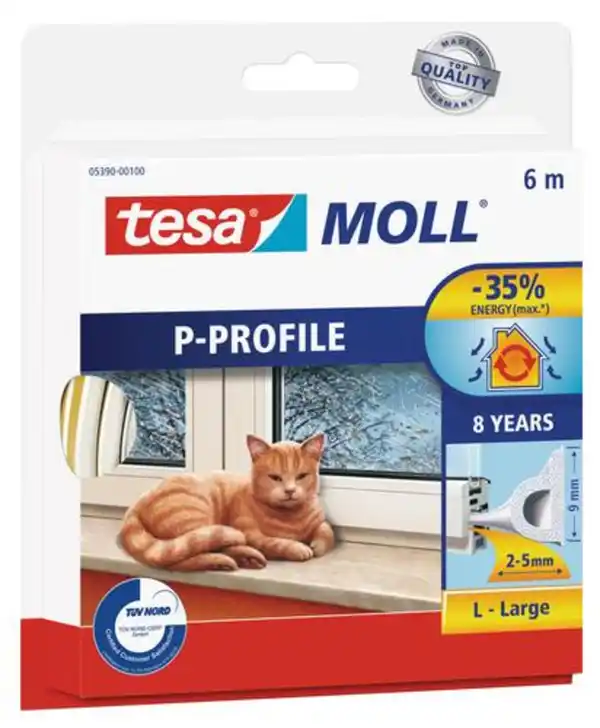 Bild 1 von tesa Moll P-Profil Classic 6 m, weiß