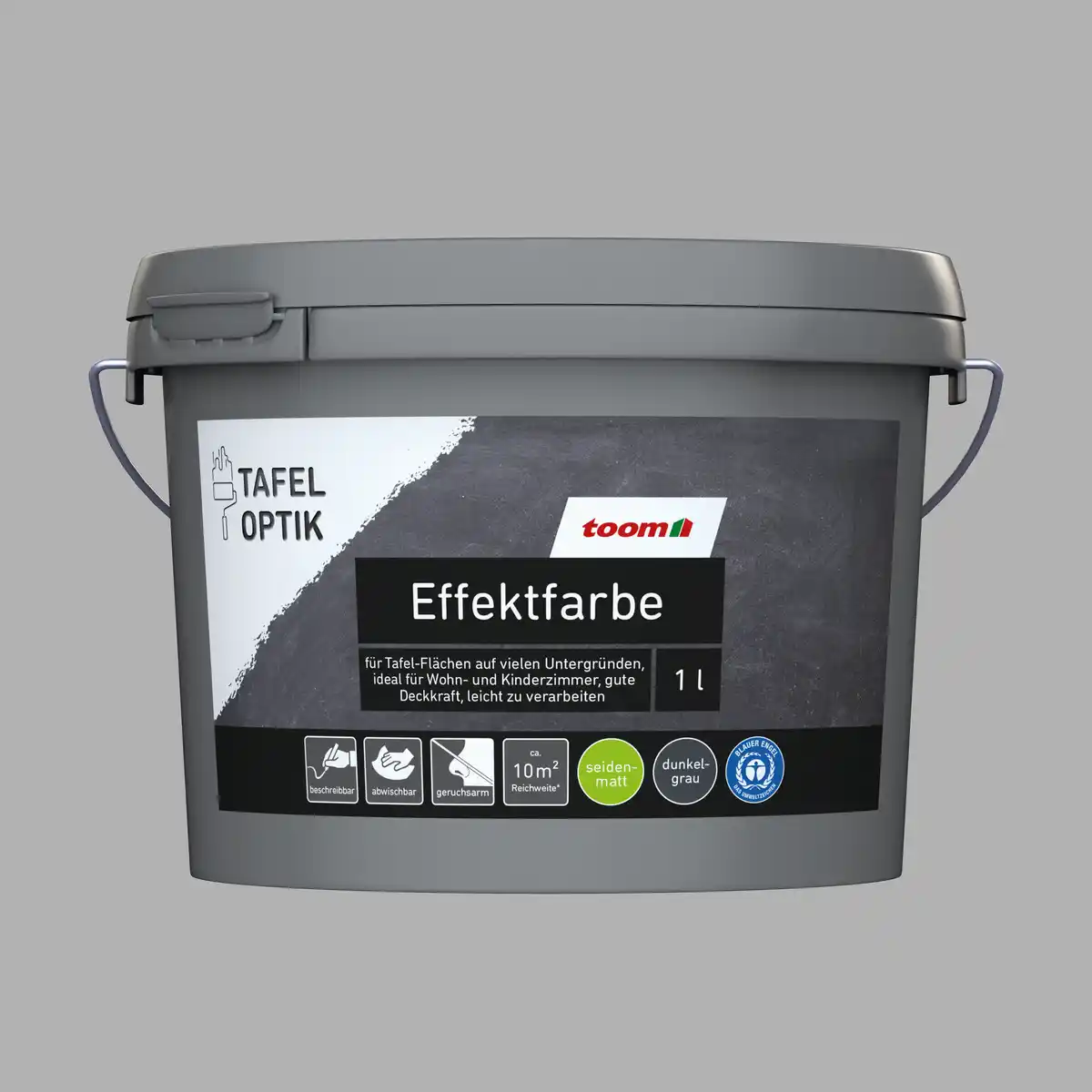 Bild 1 von toom Effektfarbe Tafel-Optik dunkelgrau seidenmatt 1 l
