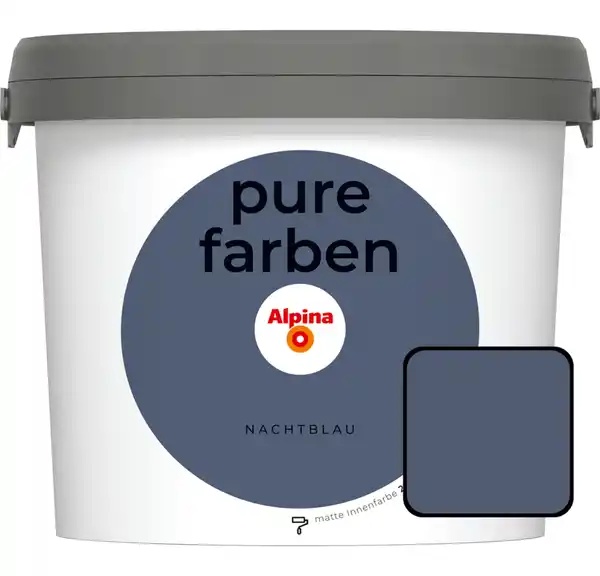 Bild 1 von Alpina Pure Farben Wandfarbe Nachtblau 2,5 L