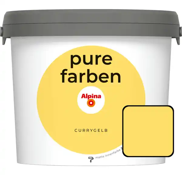 Bild 1 von Alpina Pure Farben Wandfarbe Currygelb 2,5 L