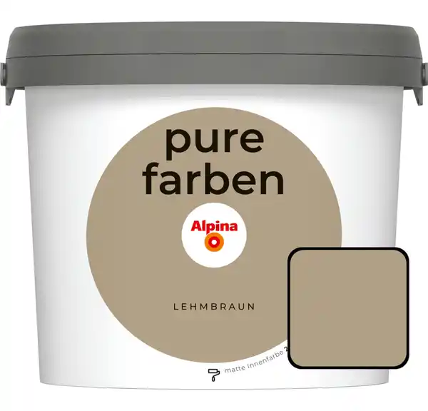 Bild 1 von Alpina Pure Farben Wandfarbe Lehmbraun 2,5 L