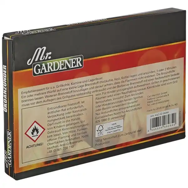 Bild 4 von Mr. GARDENER Öko-Anzünder, Öko-Anzünder 32 St.