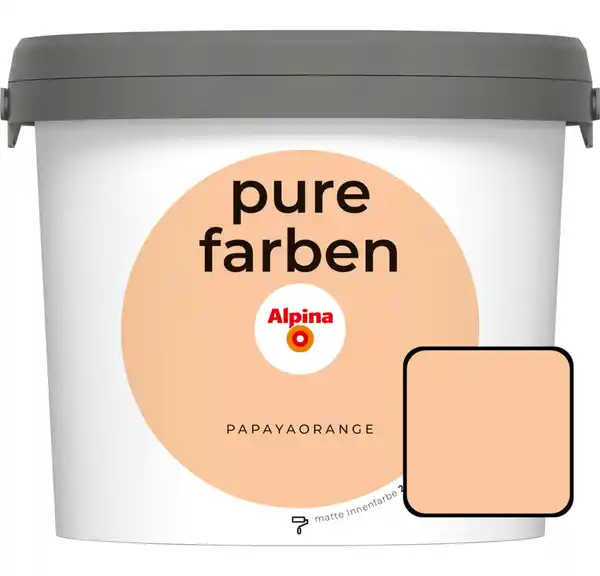 Bild 1 von Alpina Pure Farben Wandfarbe Papayaorange 2,5 L