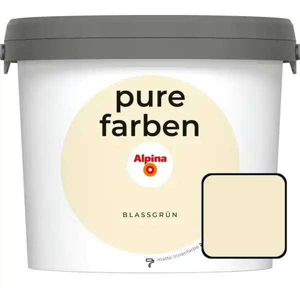 Bild 1 von Alpina Pure Farben Wandfarbe Blassgrün 2,5 L