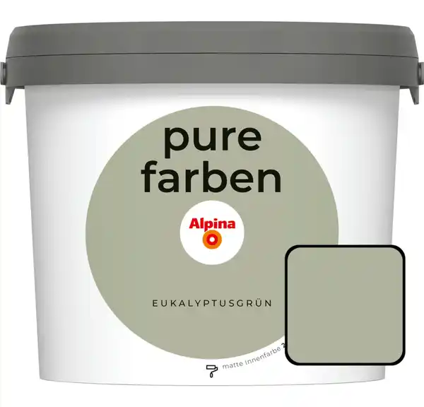 Bild 1 von Alpina Pure Farben Wandfarbe Eukalyptusgrün 2,5 L