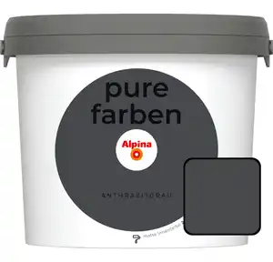 Alpina Pure Farben Wandfarbe Anthrazitgrau 2,5 L