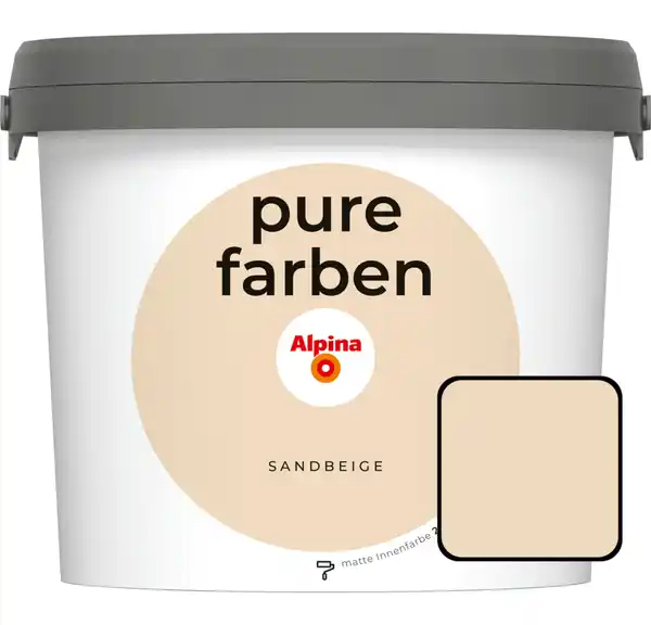 Bild 1 von Alpina Pure Farben Wandfarbe Sandbeige 2,5 L