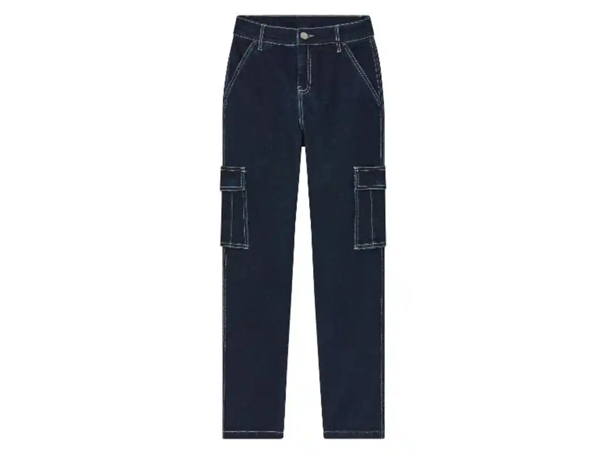 Bild 2 von pepperts!® Kinder Jungen Cargo Jeans, Slim Fit, mit normaler Leibhöhe