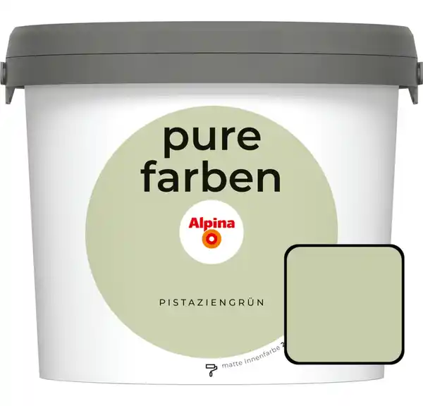 Bild 1 von Alpina Pure Farben Wandfarbe Pistaziengrün 2,5 L