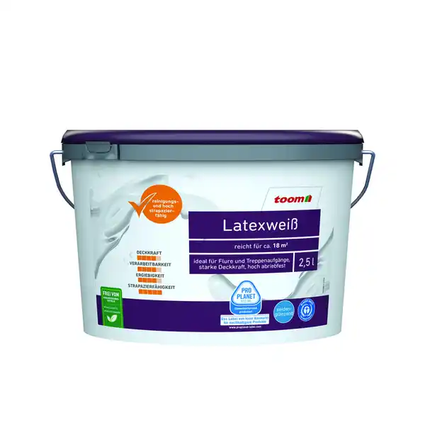 Bild 1 von toom Latexweiß seidenglänzend 2,5 l