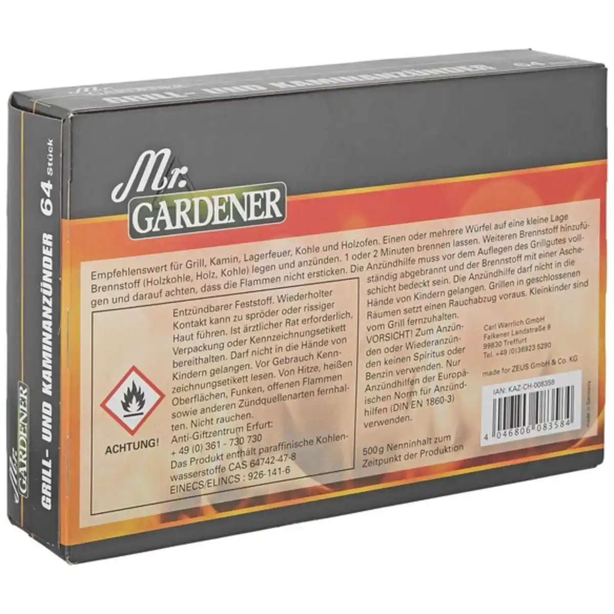 Bild 3 von Mr. GARDENER Grill- & Kaminanzünder, Paraffin-Anzünder 64 St.