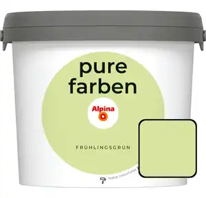 Alpina Pure Farben Wandfarbe Frühlingsgrün 2,5 L