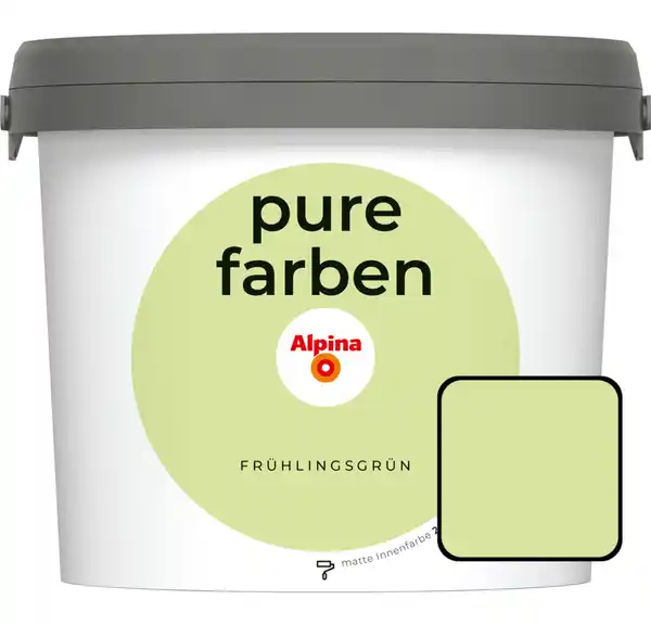 Bild 1 von Alpina Pure Farben Wandfarbe Frühlingsgrün 2,5 L