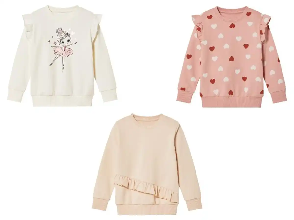 Bild 1 von lupilu® Kleinkinder Sweatpullover mit Rüschen