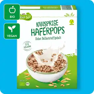 GUT BIO Knusprige Bio-Haferpops, 77 % Vollkorn