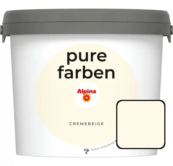 Bild 1 von Alpina Pure Farben Wandfarbe Cremebeige 2,5 L