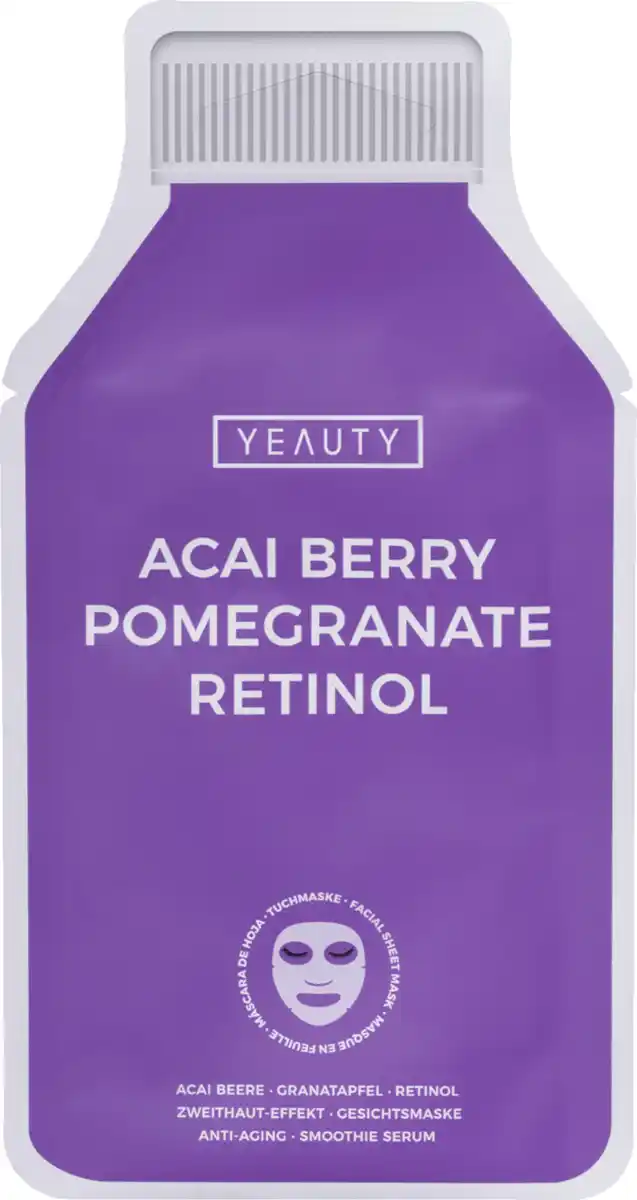 Bild 1 von YEAUTY Tuchmaske Acai Berry-Pomegranate-Retinol