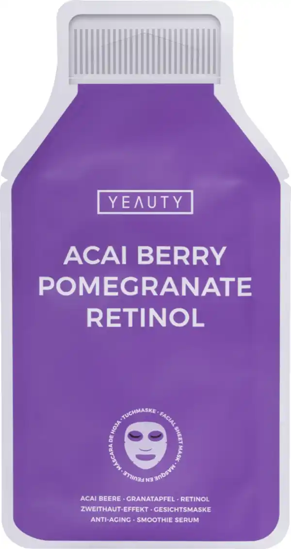 Bild 1 von YEAUTY Tuchmaske Acai Berry-Pomegranate-Retinol